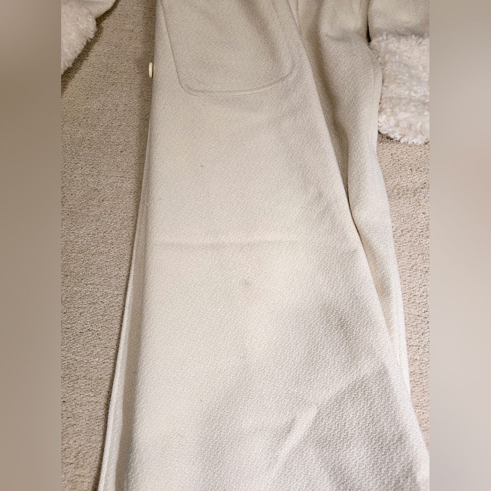 Amanda Uprichard Ivory Carrington Coat Sz Medium - Picture 10 of 17
